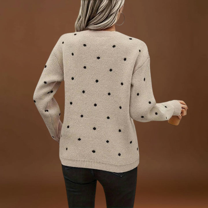 Apollónia - Pöttyös kötött pulóver