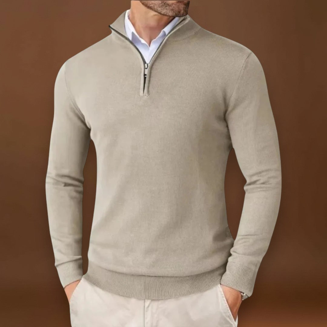 Pál - Férfi Kasjmír Pulóver Cipzárral