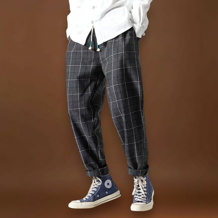 Dáriel - Kényelmes szürke pamut nadrág