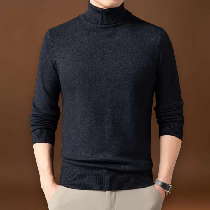 Vince - Férfi Magas Galléros Luxus Kasmír Pulóver