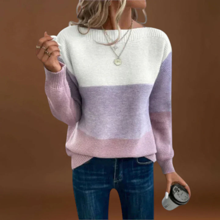 Bodil- Trikolór Pulóver