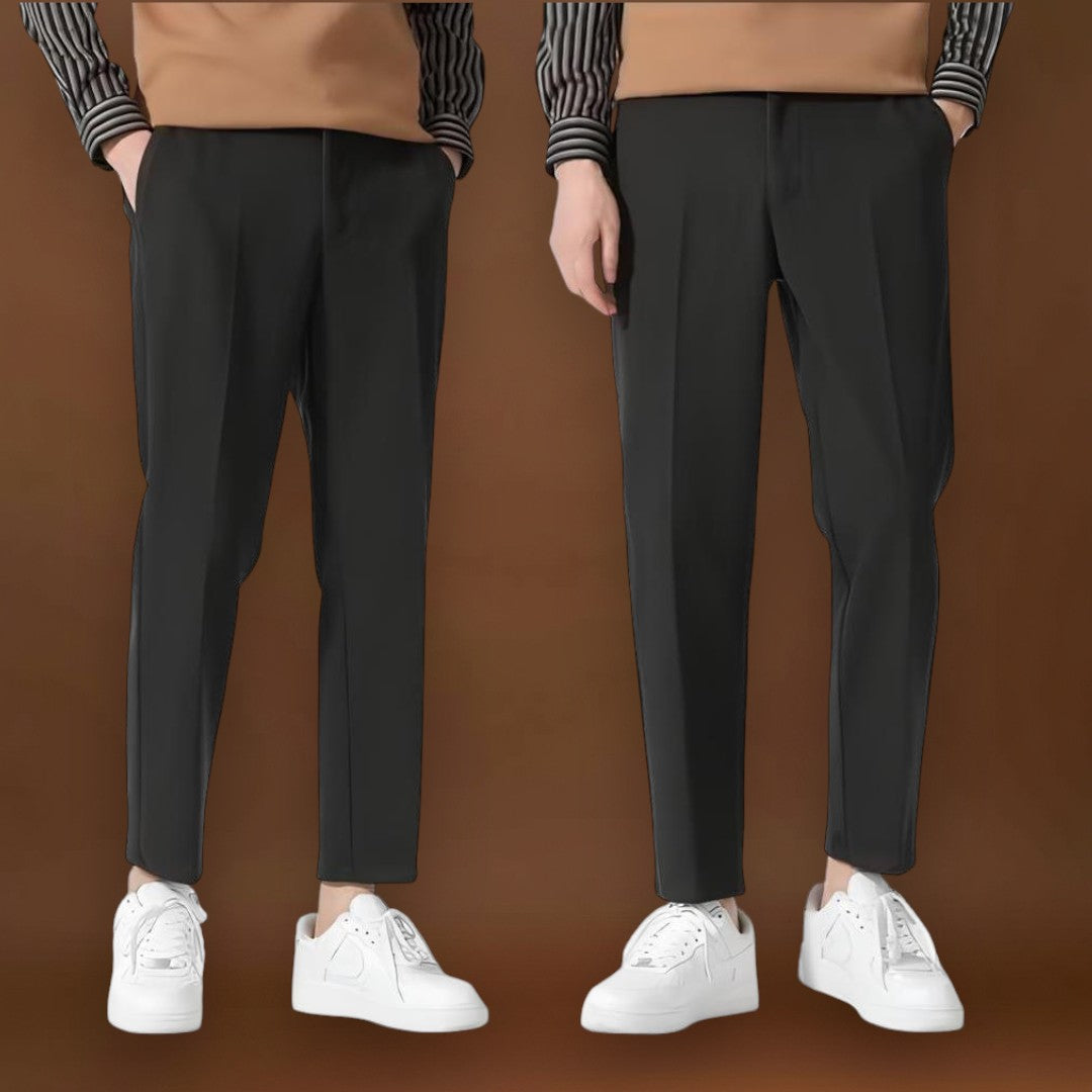 Detrik - Fekete pamut lezser nadrág