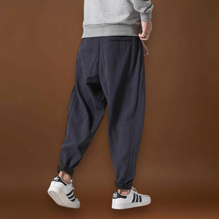 Etán - Vastag téli harem nadrág Fekete