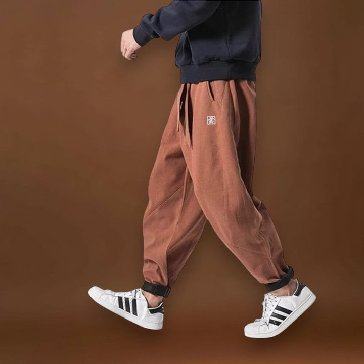 Erkel - Vastag téli nadrág terrakotta színben