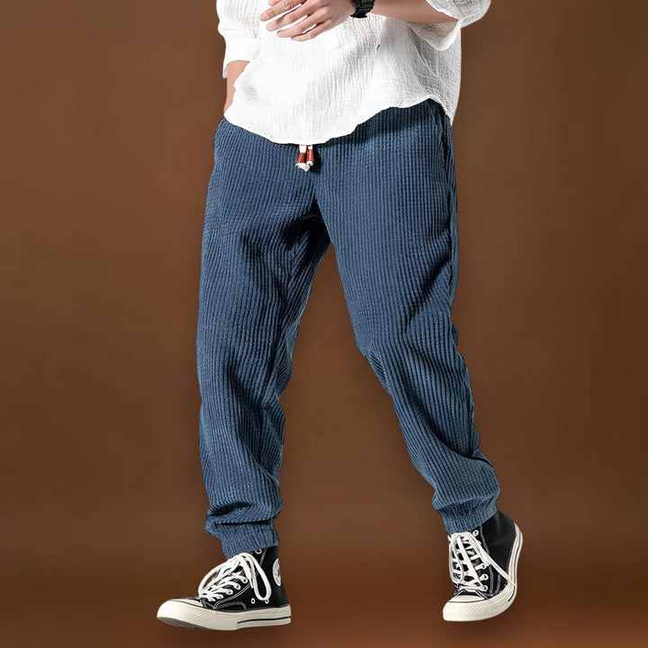 Filkor - Csíkos bársonynadrág Kék