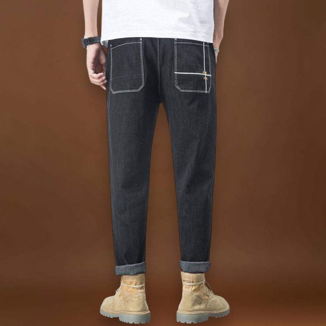 Egri - Komfortos Fekete Farmer Nadrág