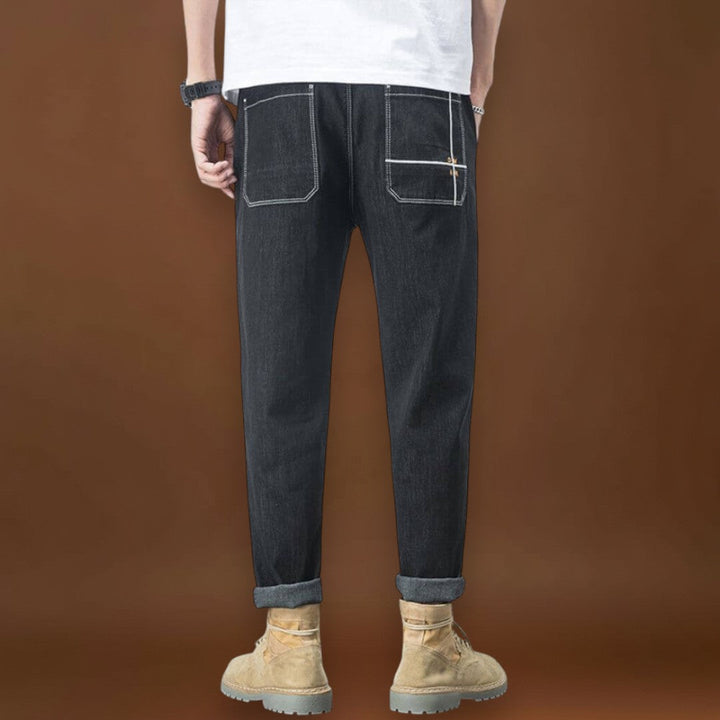 Egri - Komfortos Fekete Farmer Nadrág