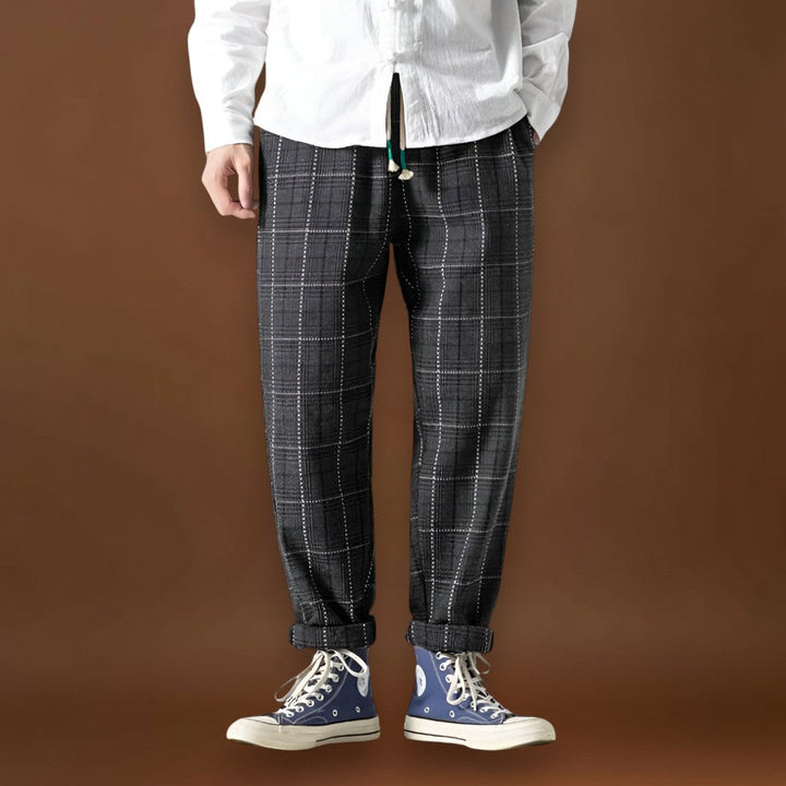 Dáriel - Kényelmes szürke pamut nadrág