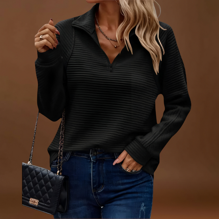 Bambi - Elegáns pulóver félig zippel