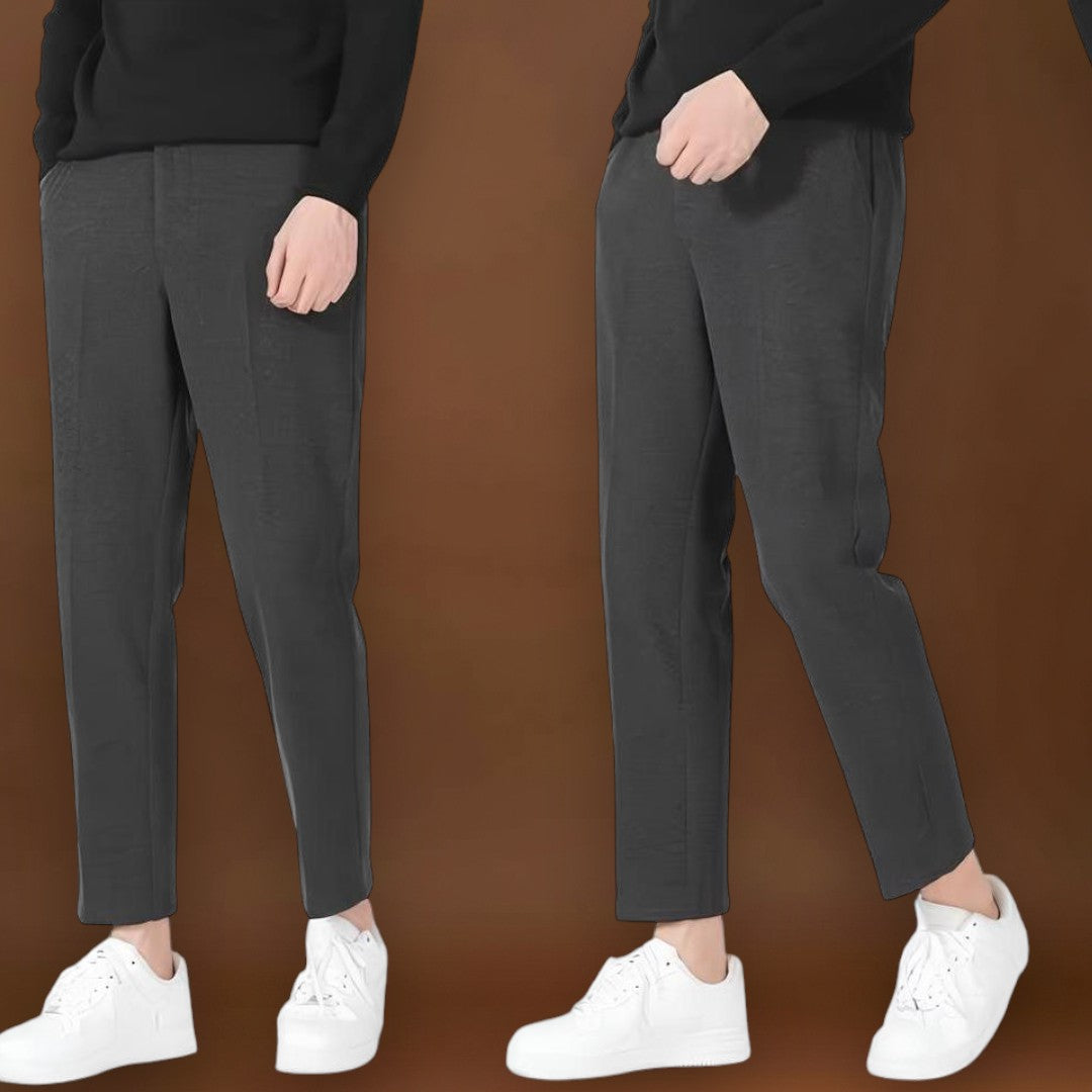 Detrik - Fekete pamut lezser nadrág