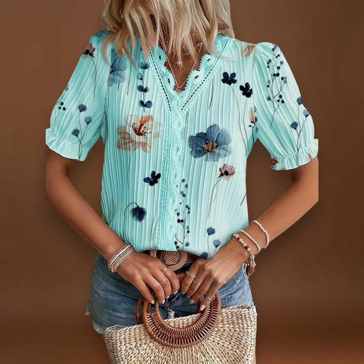 Letti - Elegáns blúz hegyes dekoltázzsal