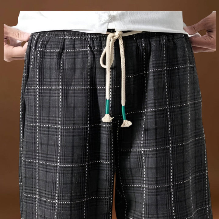 Dáriel - Kényelmes szürke pamut nadrág