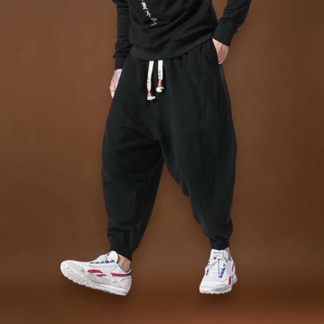 Gyurit - Kényelmes pamut harem nadrág Piros