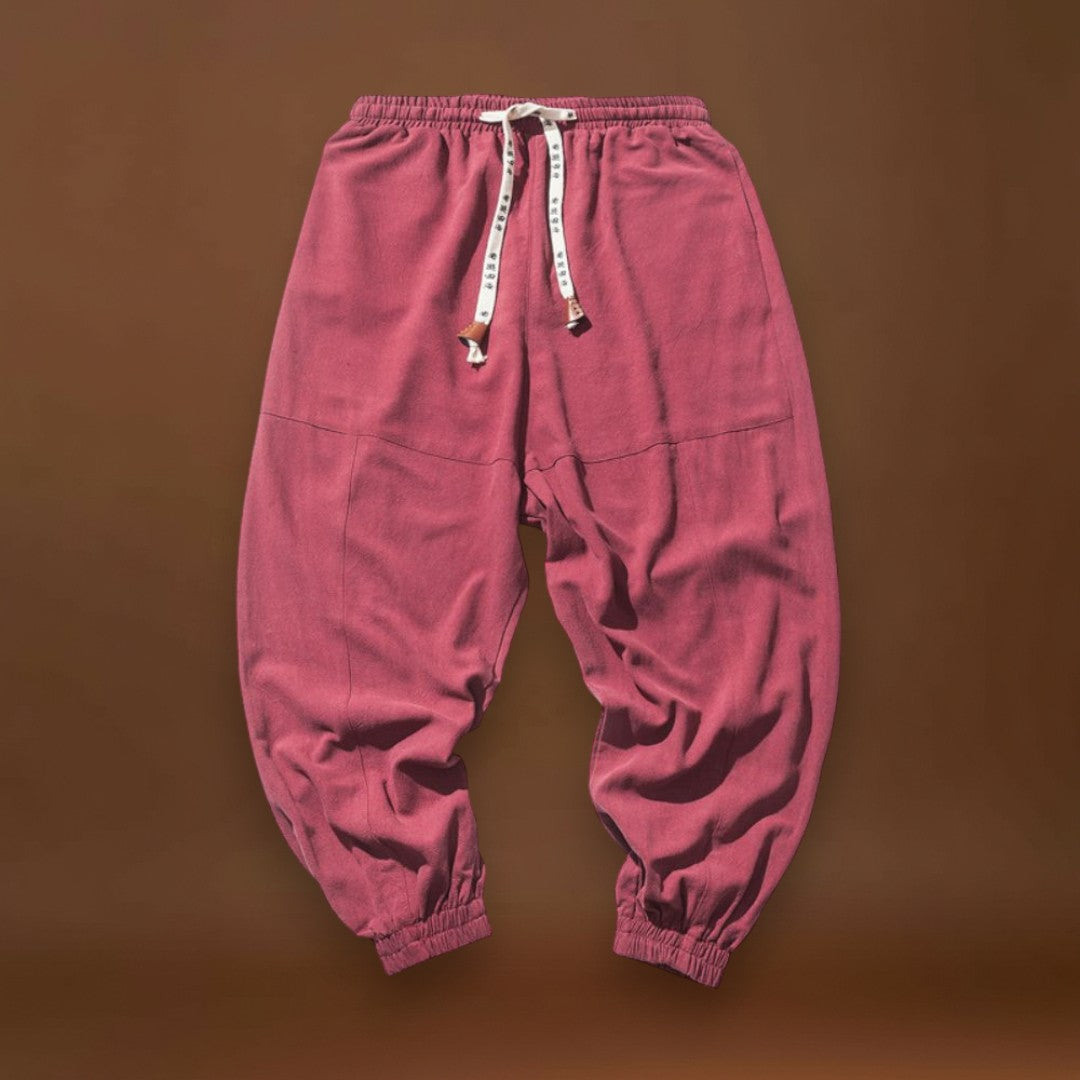 Halászfi - Kényelmes pamut harem nadrág Fekete