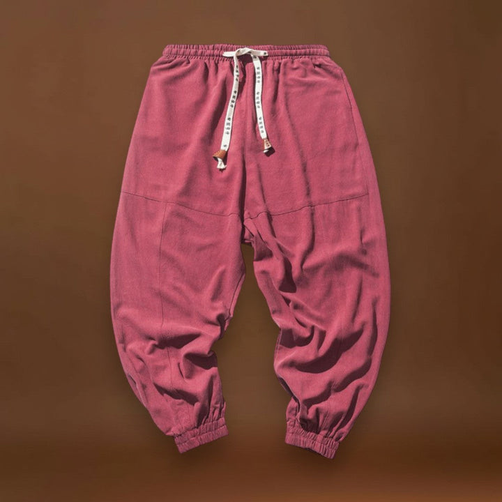 Gyurit - Kényelmes pamut harem nadrág Piros