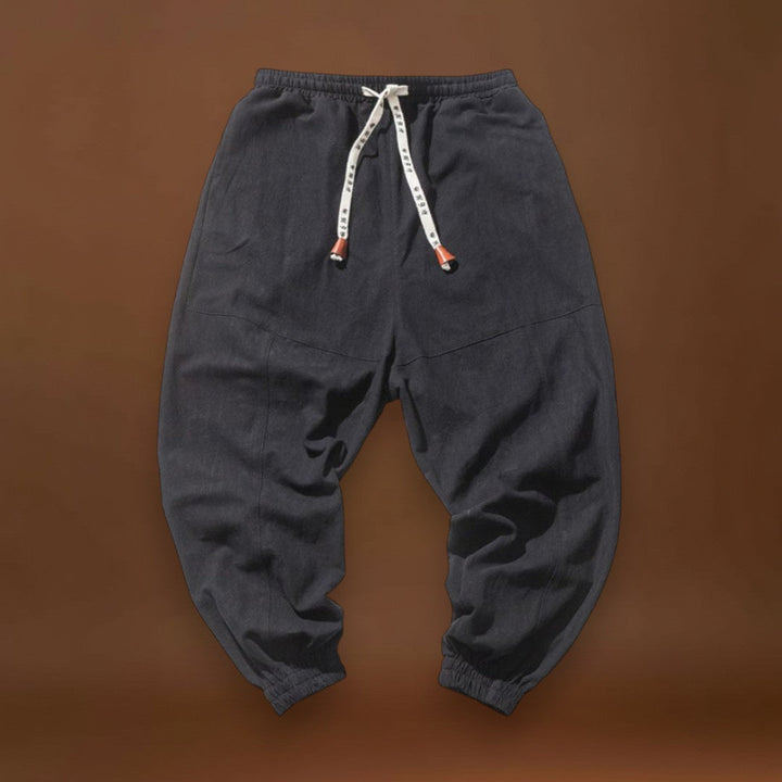 Halászfi - Kényelmes pamut harem nadrág Fekete