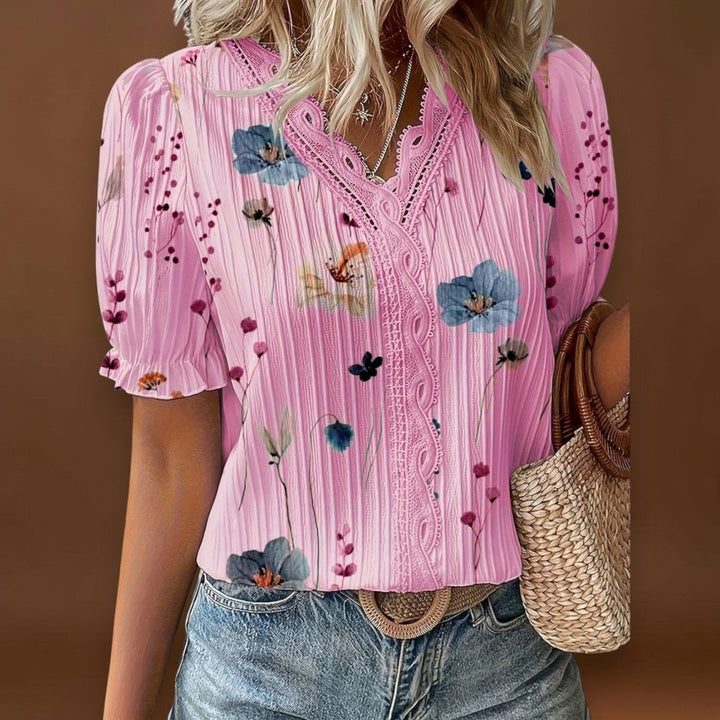 Letti - Elegáns blúz hegyes dekoltázzsal