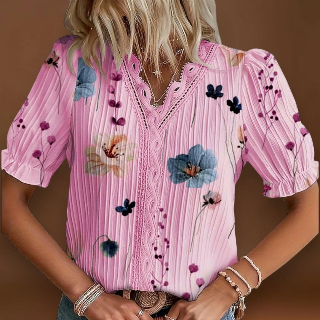 Letti - Elegáns blúz hegyes dekoltázzsal