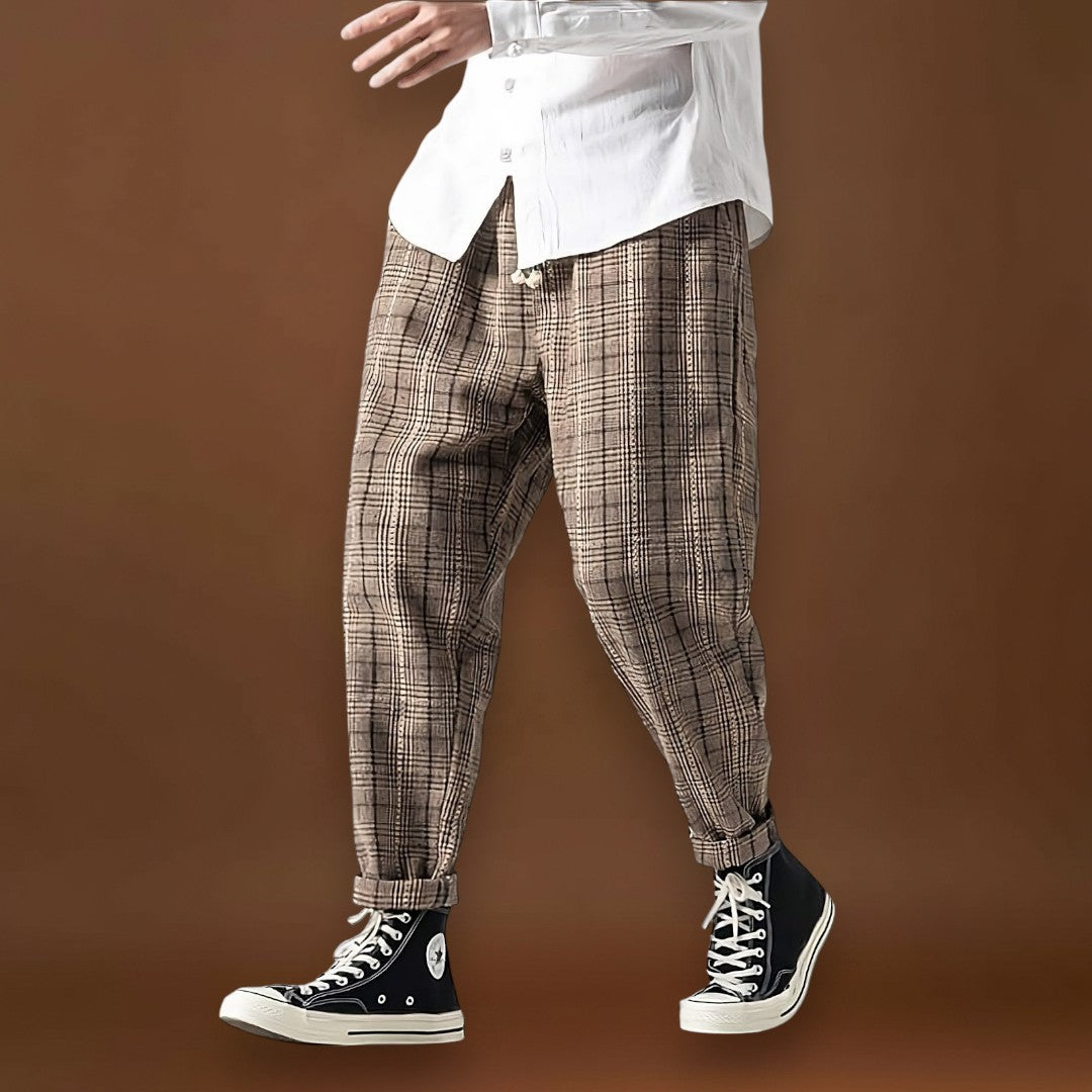 Dáriel - Kényelmes szürke pamut nadrág