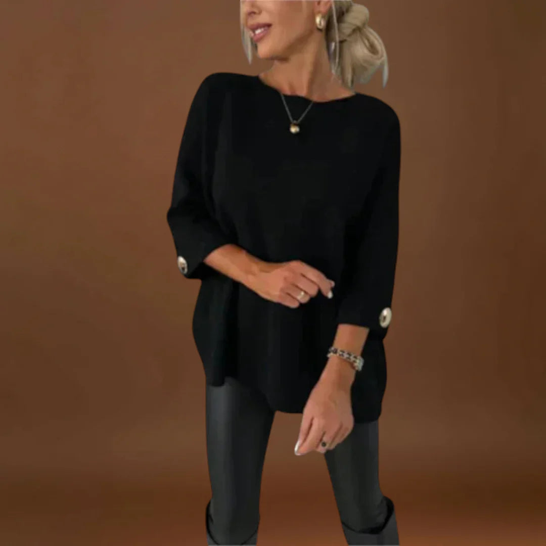 Áronka - Elegáns Kötött Blúz