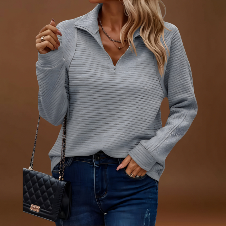 Bambi - Elegáns pulóver félig zippel