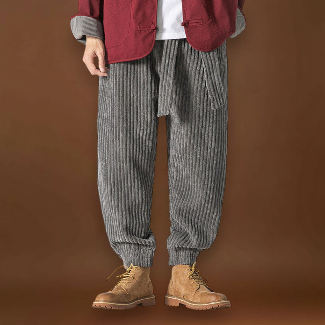 Gergel - Kamel színű kordbársony nadrág