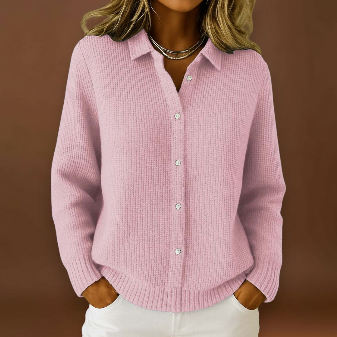 Zsófia | Elegáns női kötött blúz gombokkal – Puha, Stílusos és Sokoldalú