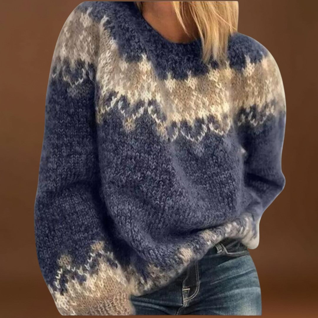 Auróra - Kötött pamut pulóver, ami kényelmes