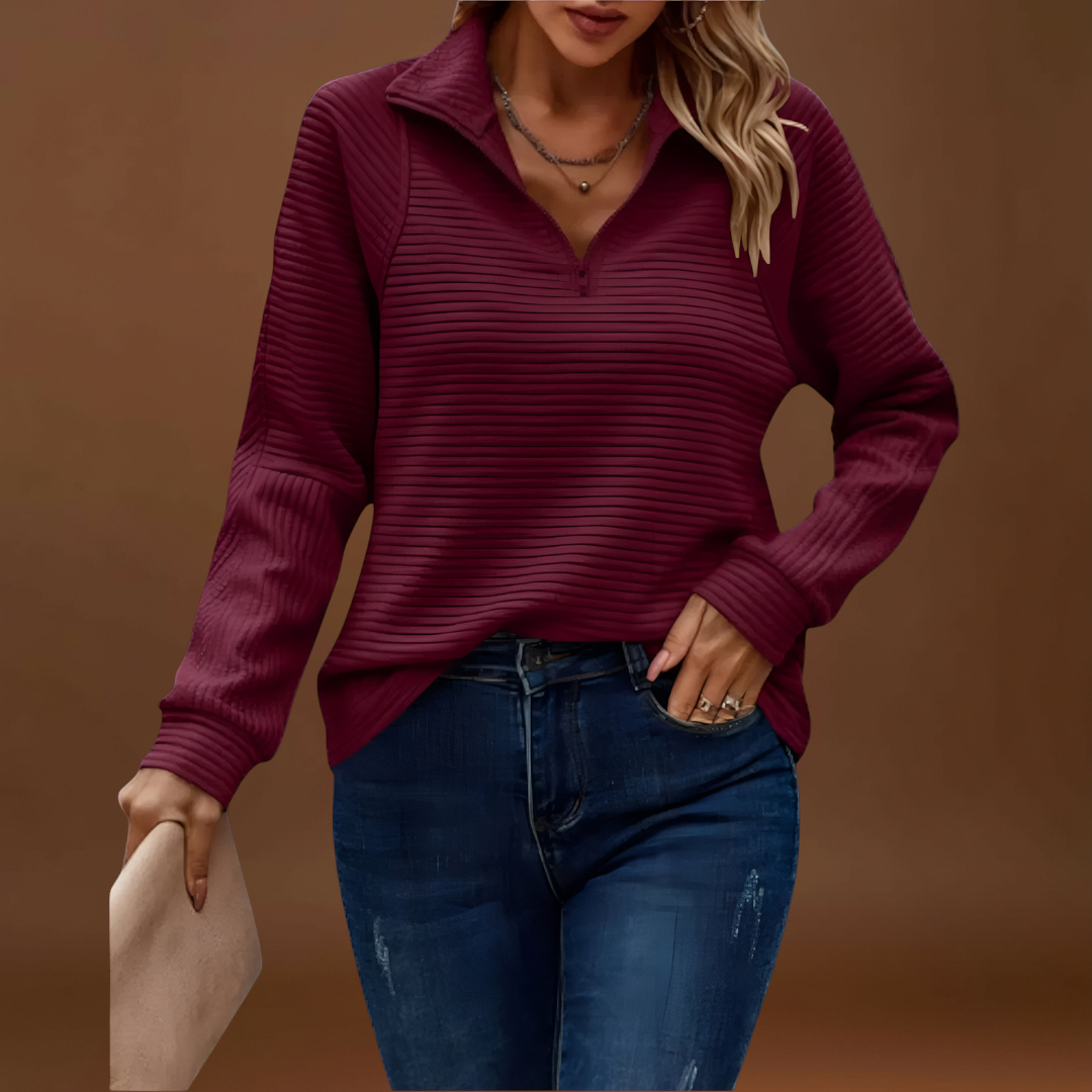 Bambi - Elegáns pulóver félig zippel