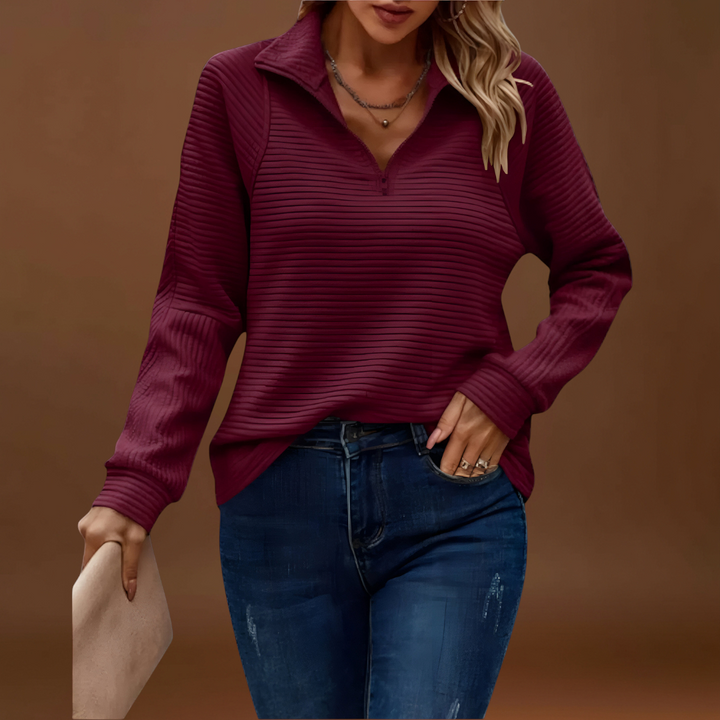 Bambi - Elegáns pulóver félig zippel