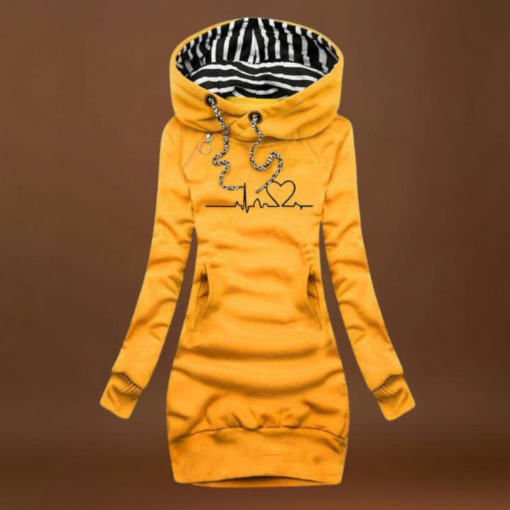 Flaviána - Elegáns Kapucnis Pulóver