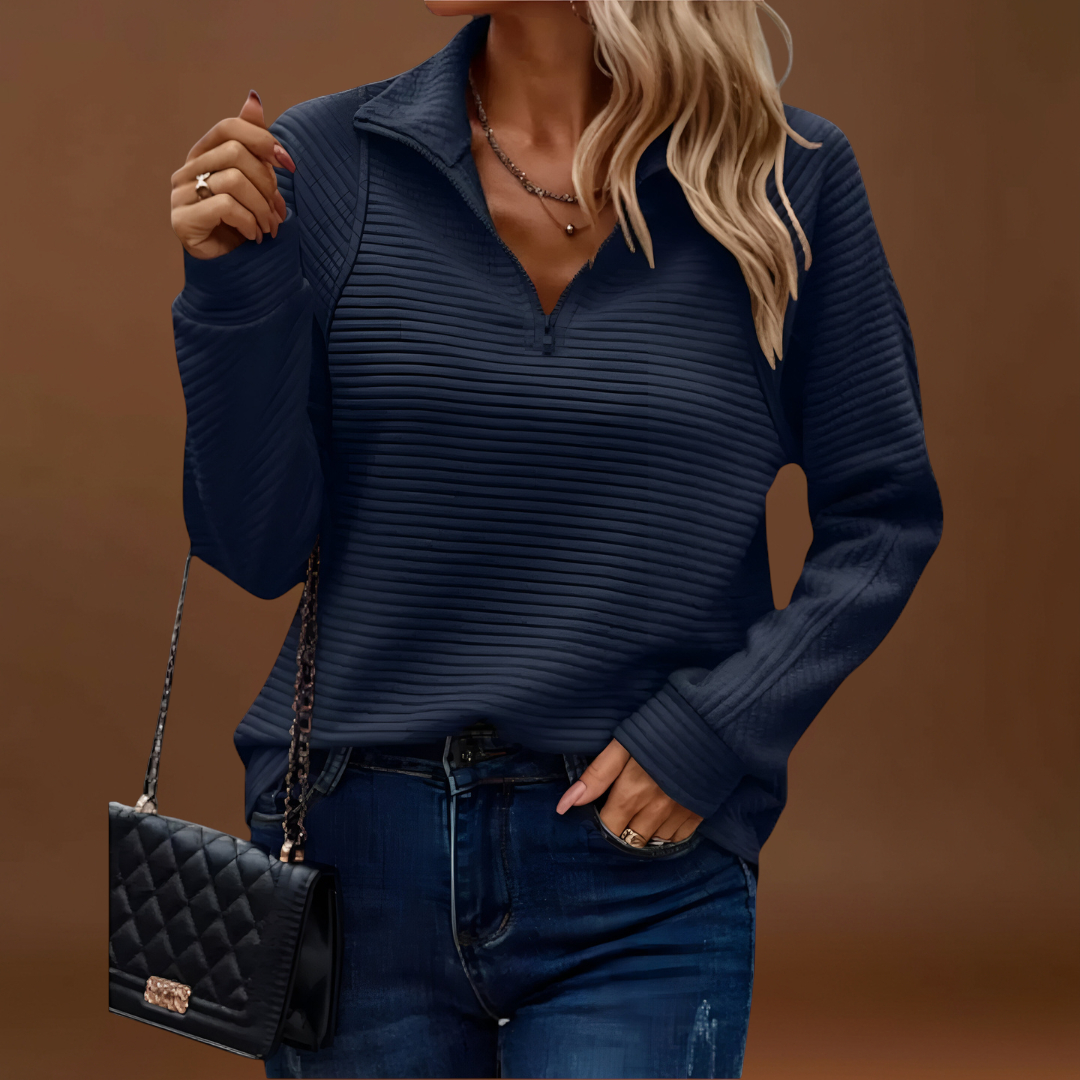 Bambi - Elegáns pulóver félig zippel