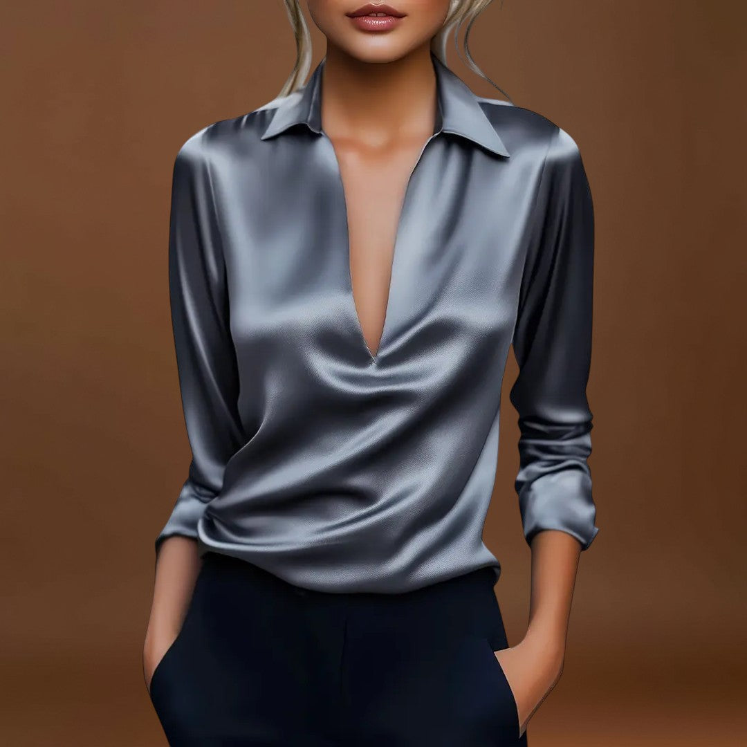 Nadin - Prémium blúz V-kivágással