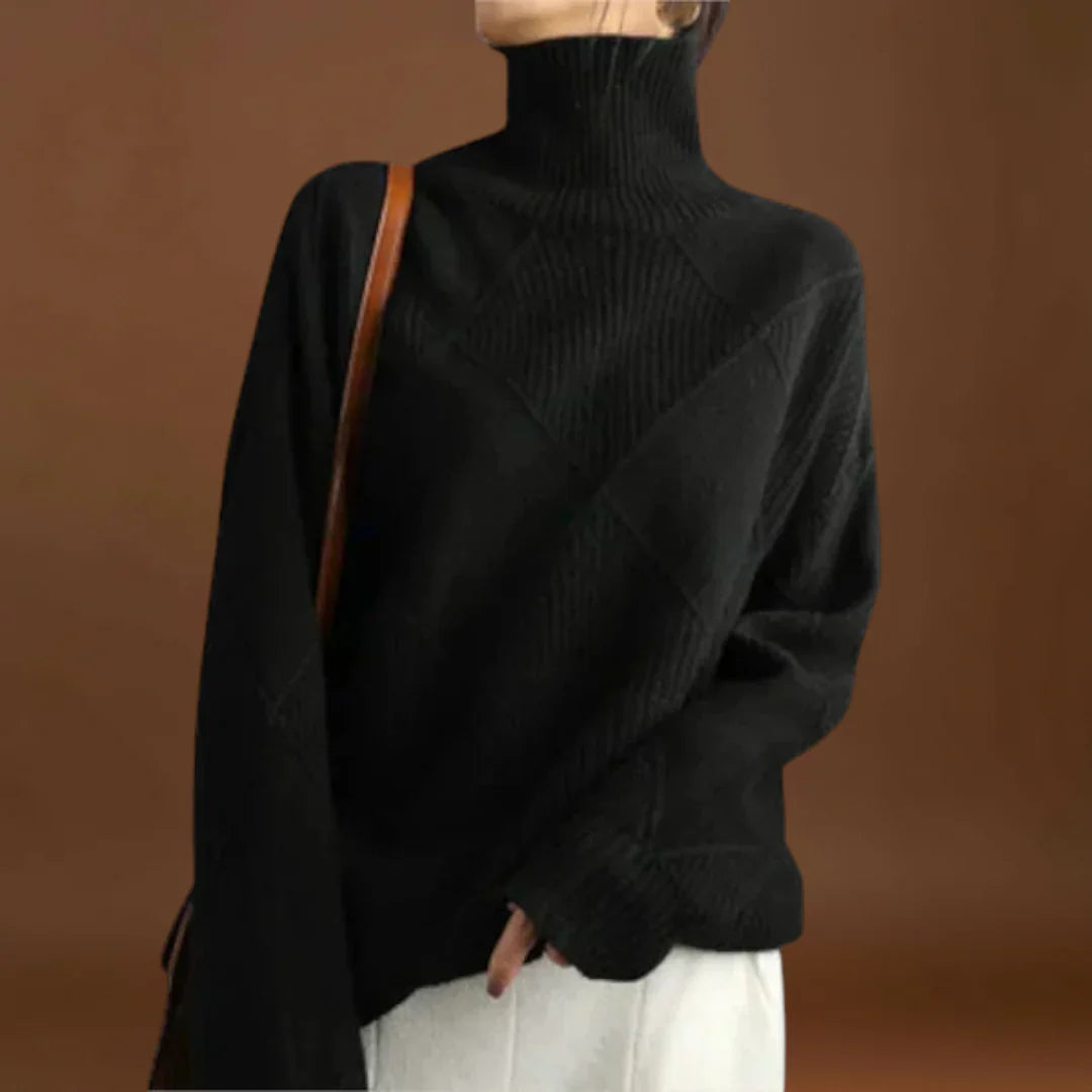 Cecíla - Kényelmes magas nyakú pulóver