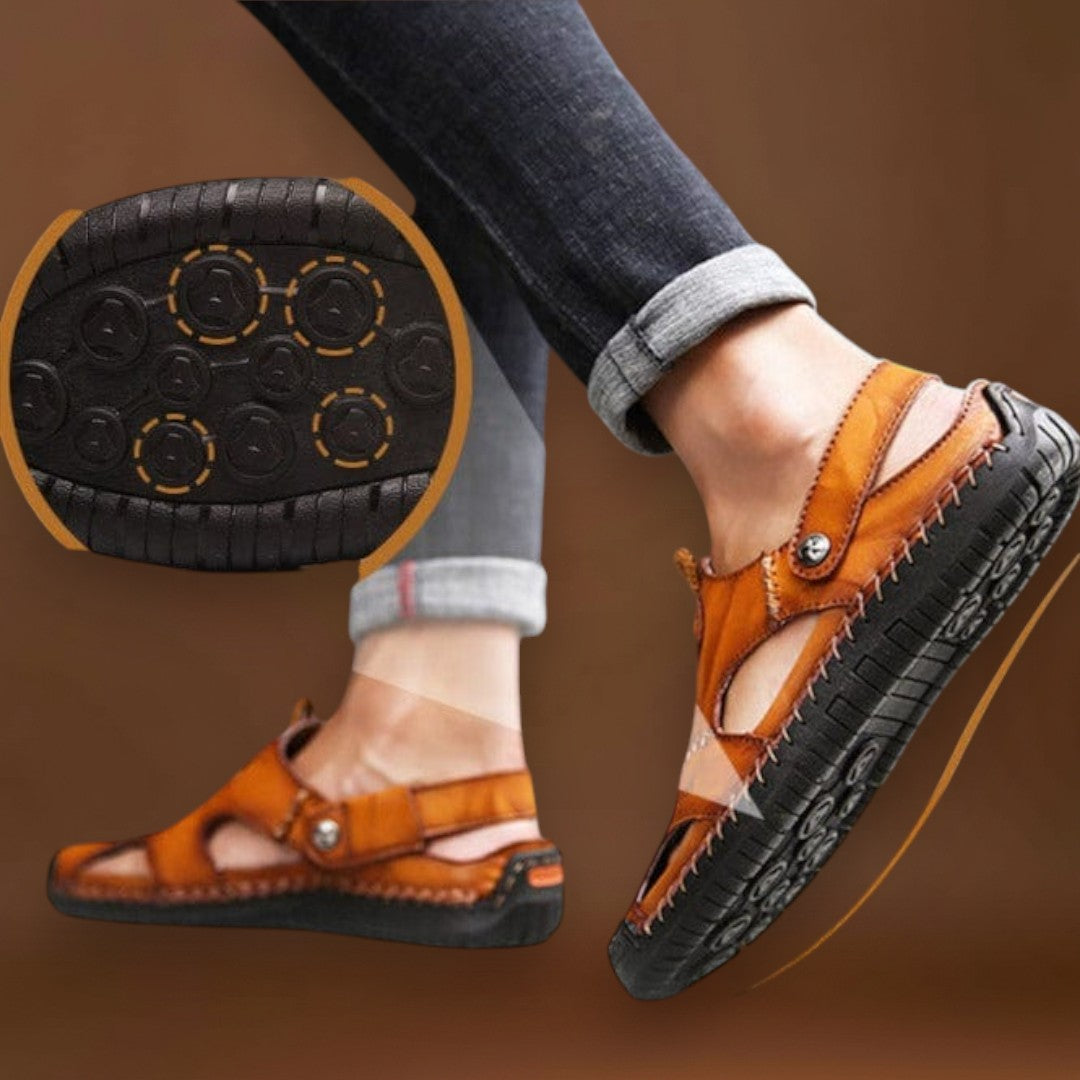 Dóka - Férfi bőr szandál