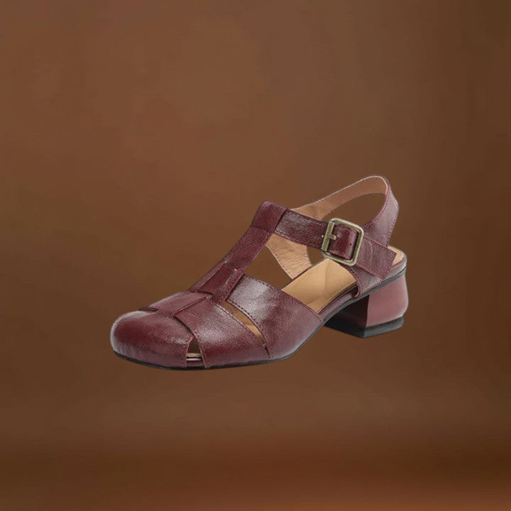 Hógolyó - Elegáns bőr szandálok