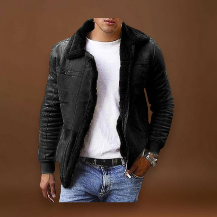 Rénó - Meleg téli kabát műszőrme béléssel