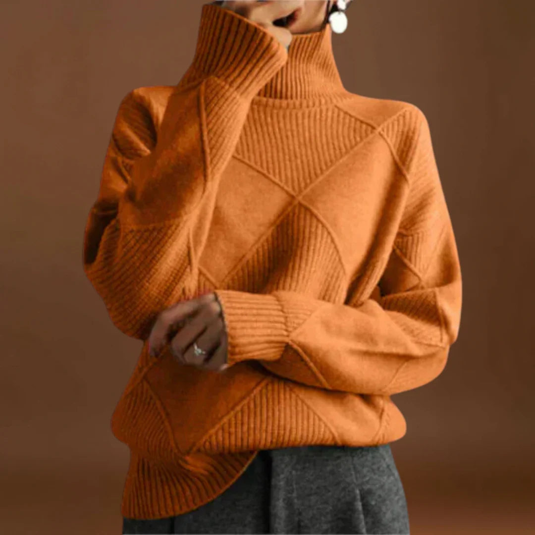 Cecíla - Kényelmes magas nyakú pulóver