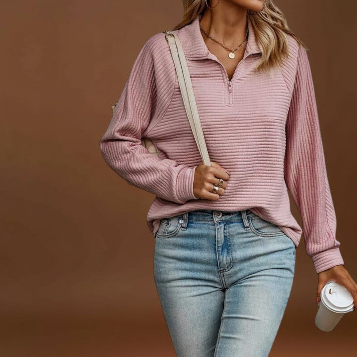 Ina - Elegáns pulóver cipzárral