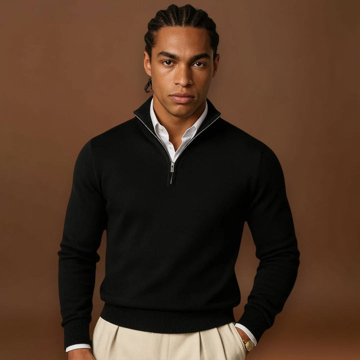 Pál - Férfi Kasjmír Pulóver Cipzárral