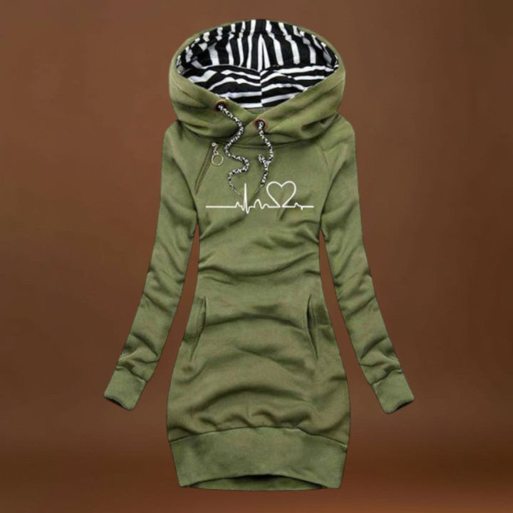 Flaviána - Elegáns Kapucnis Pulóver