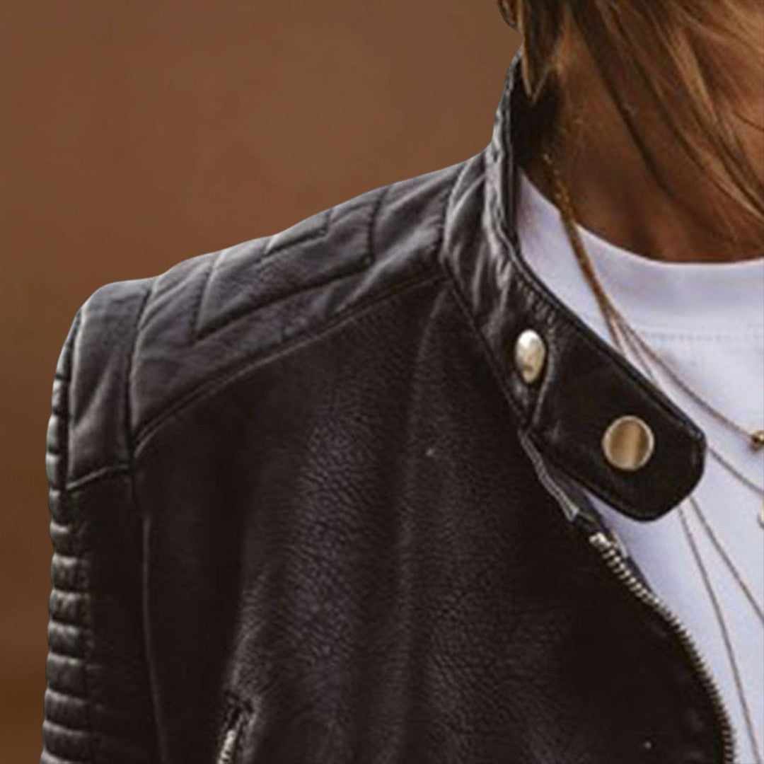 Kamélia - Elegáns bőrkabát