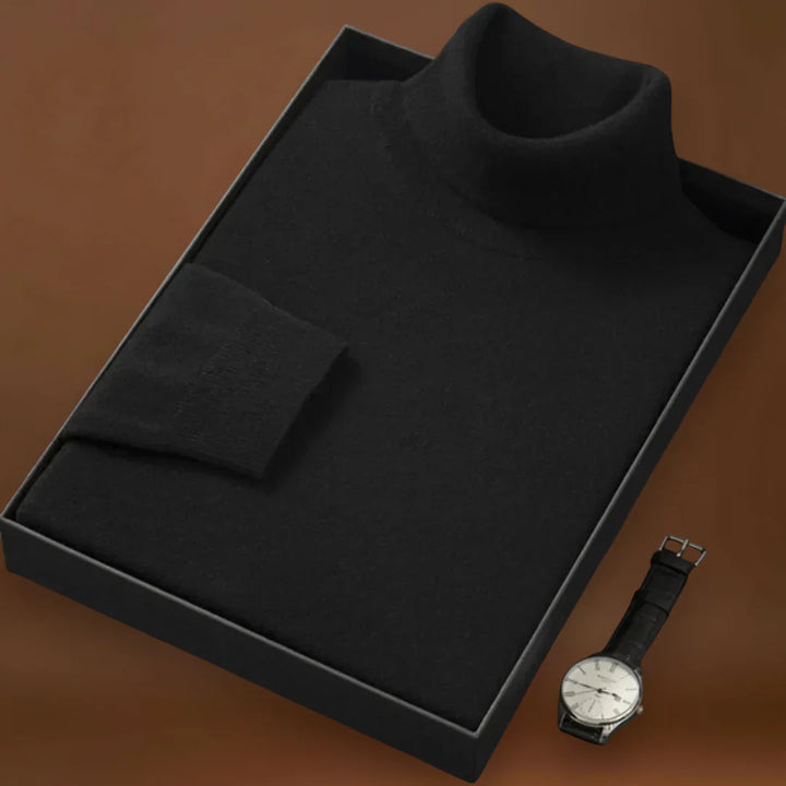 Vince - Férfi Magas Galléros Luxus Kasmír Pulóver