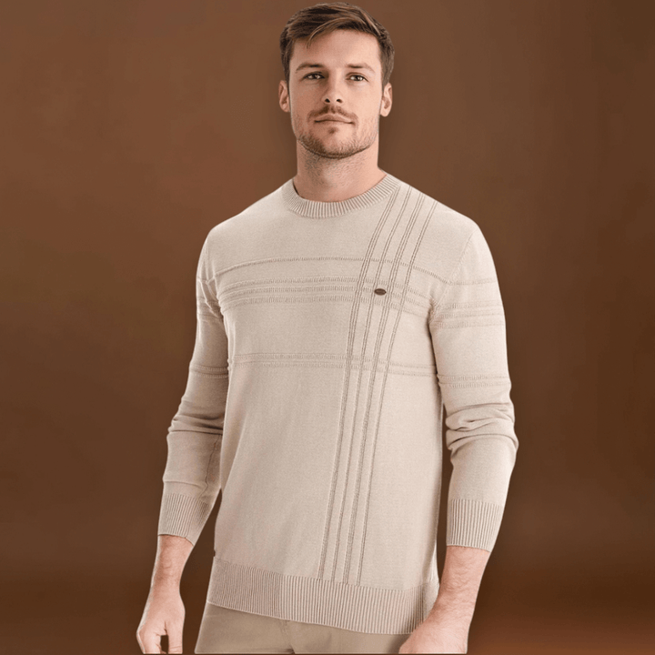 Bence | Pamut Férfi Pulóver Csíkos Mintával