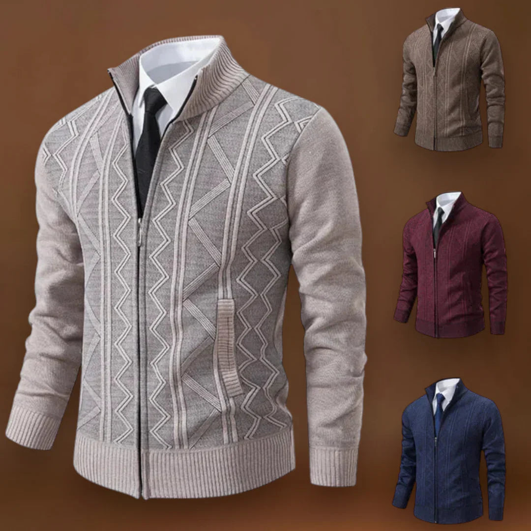 Hugó - Hosszú Kardigán Elülső Cipzárral