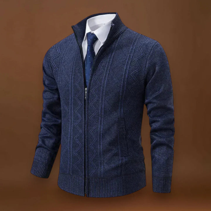 Hugó - Hosszú Kardigán Elülső Cipzárral