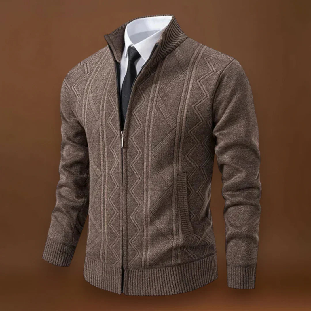 Hugó - Hosszú Kardigán Elülső Cipzárral