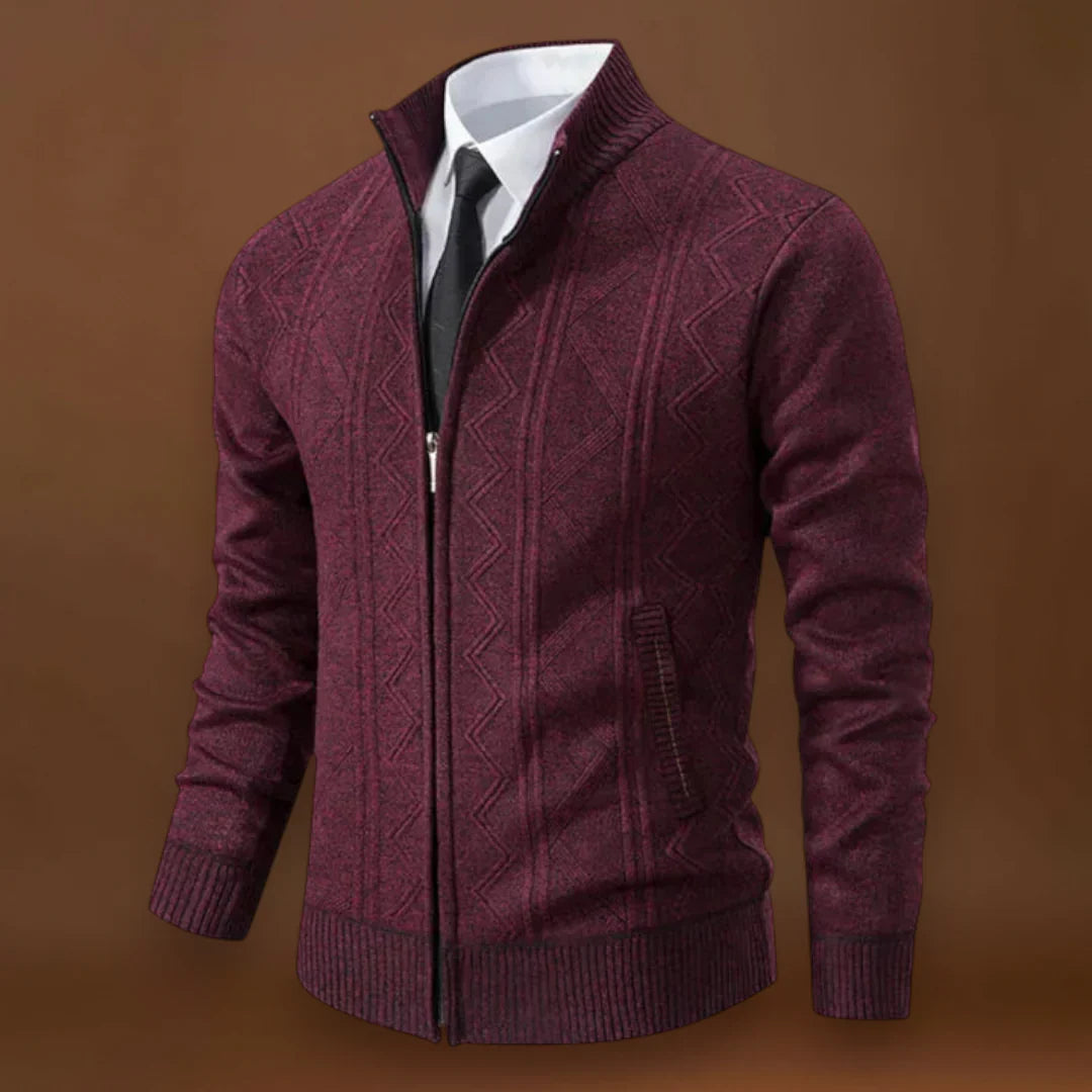 Hugó - Hosszú Kardigán Elülső Cipzárral