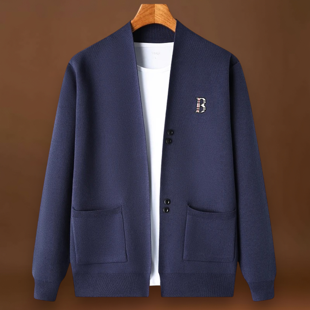 József - Rugalmas Illeszkedésű Bordás Kötött Kardigán