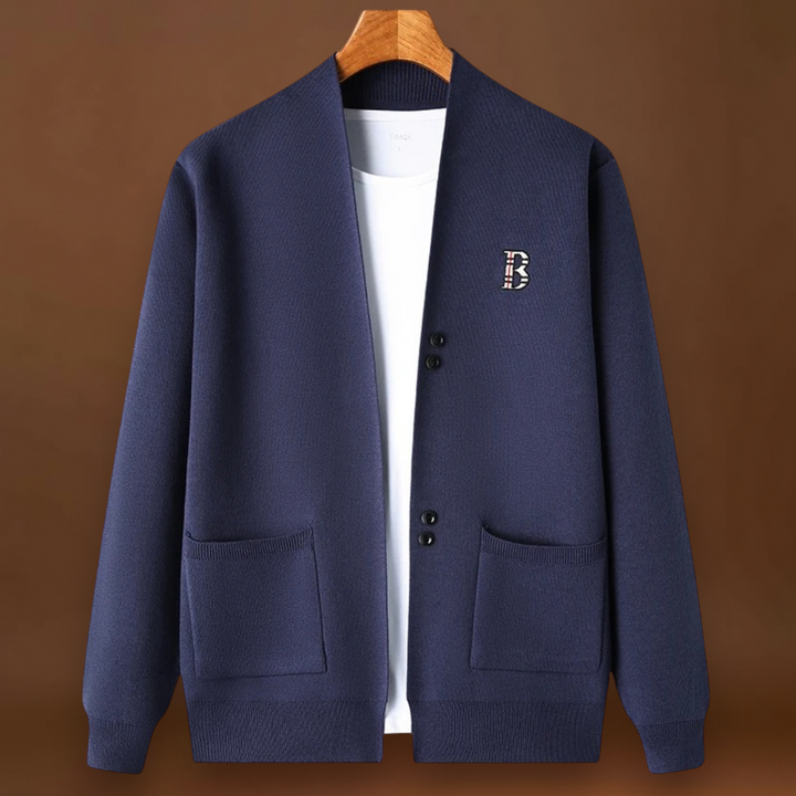 József - Rugalmas Illeszkedésű Bordás Kötött Kardigán